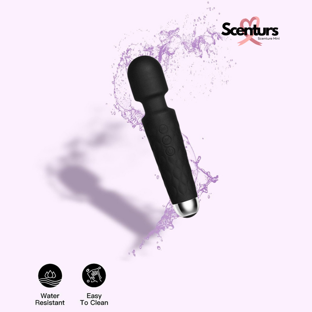 Click to see full view Scenturs Massager Machine for Women -Rechargeable Wireless Mini Body Massager with 28 Vibration Modes, Fast Charging, 8 Speeds and Water Resistant-Massager Machine for Full Body